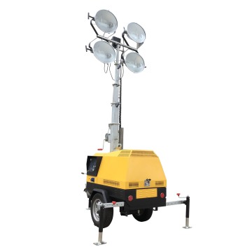 Outdoor Generator Light Tower with Metal Halide Lights, 7M