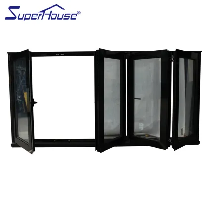 Soundproof Curtain Folding Aluminum Windows and Doors for Balconies