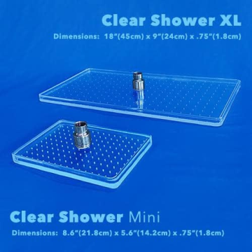 Amazon Hot Sell clear transparent crystal model full body coverage waterfall rectangle acrylic shower head