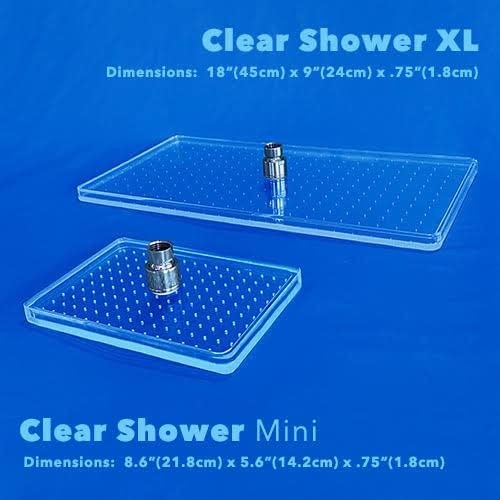 Amazon Hot Sell Clear Crele Crystal Crystal Model Coverage Full Body Coverage Waterfall สี่เหลี่ยมผืนผ้าอะคริลิคฝักบัว