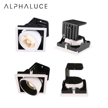Commercial Trimless Square Downlight for Hotel Project Office Indoor LED Grille Down Light