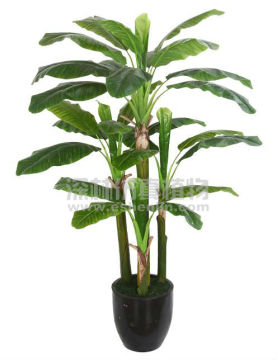 different style 4-trunk plastic banana tree sale with factory price