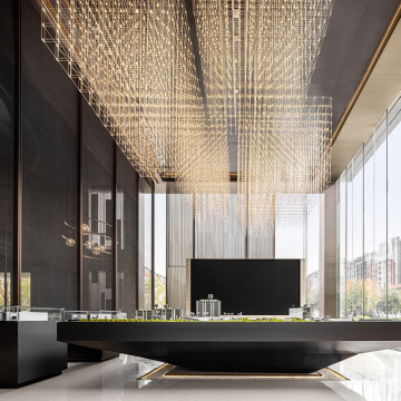 Gypsophila Chandelier: Customized LED Light Cube for Large Hotels and Bars
