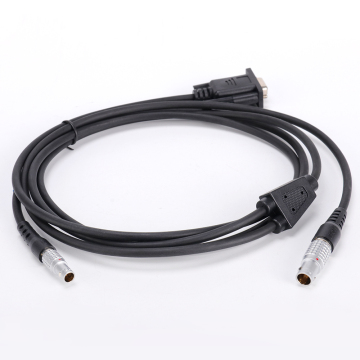 Data Cable for GEV187 Total Station: Connecting PC, TPS1200, and External Battery