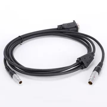 Data Cable for GEV187 Total Station: Connecting PC, TPS1200, and External Battery