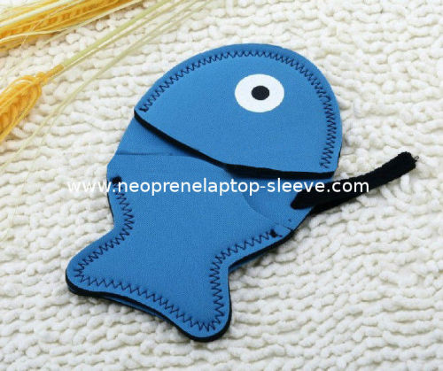 Blue Insulated Cute Kitchen Oven Mitts Grips With Fish Shaped Design