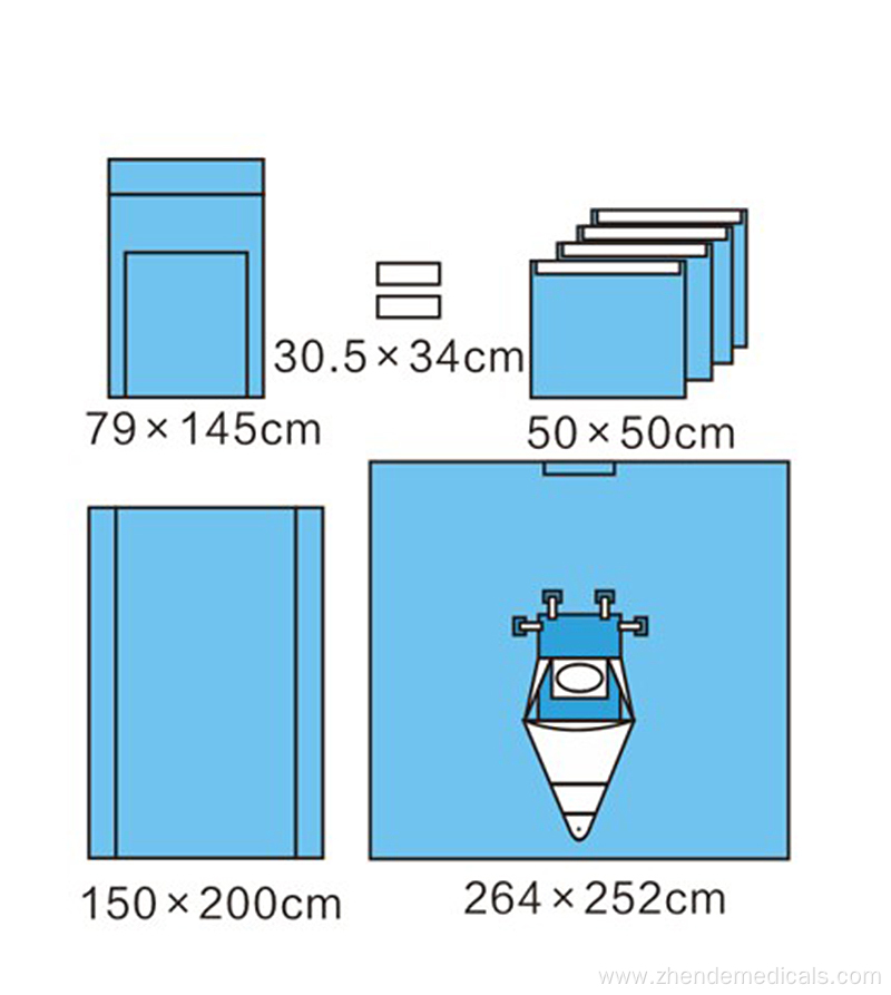 100% Impermeable Neurology set Surgical Drapes