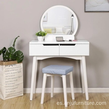 Venta Al Por Mayor Nuevo Diseno Blanco Espejo De Madera Almirah