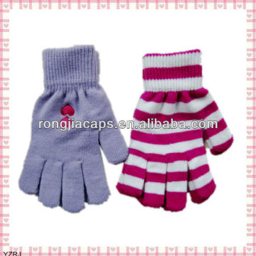Acrylic kintted Ladies Gloves/China Factory wholesale acrylic knit magic gloves