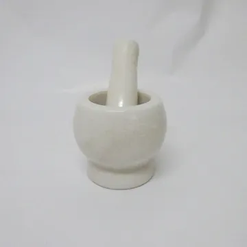 White Marble Mortar and Pestle for Herb