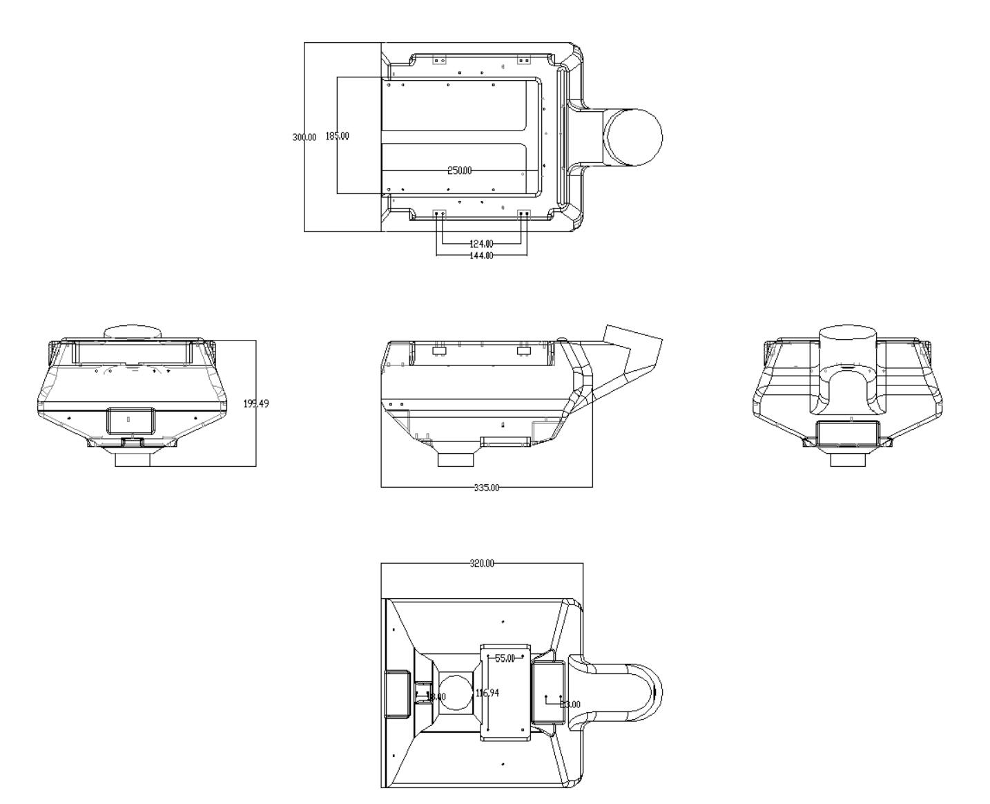 10L tank measurement