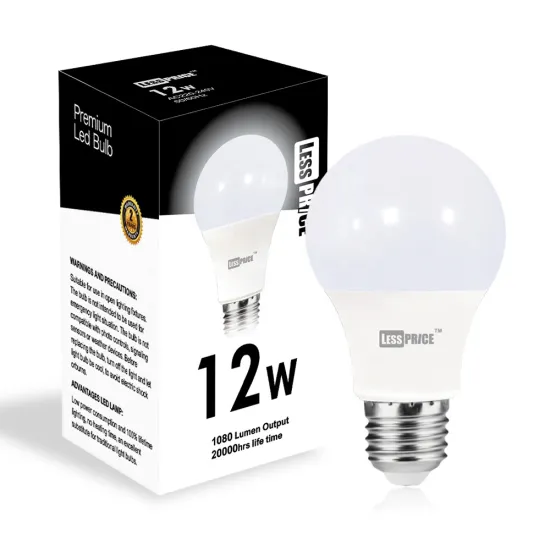 6000K E27 LED Bulb, 12W Home Lighting