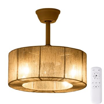 Birdcage Ceiling Fan with Remote Control - Southeast Asian Style for Bedroom and Living Room