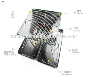 Stainless Steel Trolley BBQ Grill Outdoor BBQ