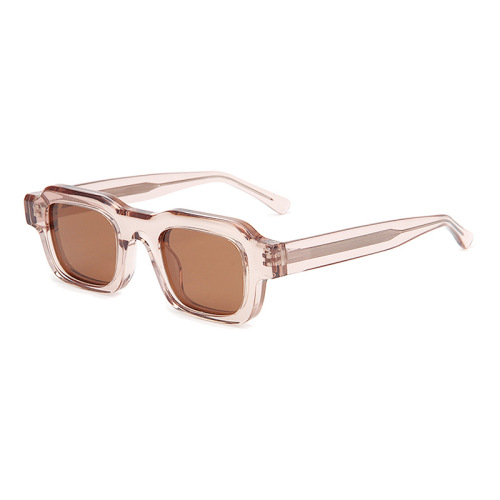 Thick Frame 90s Street Style Retro Square Sunglasses,Cellulose Acetate,Tac Lenses,Double-Rivet Hinge