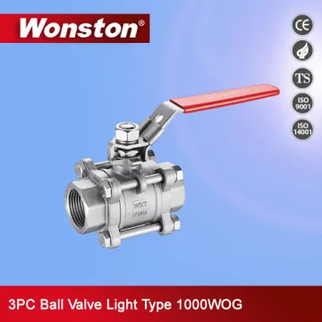 3PC Stainless Steel Ball Valve Light Type Full Bore 1000wog