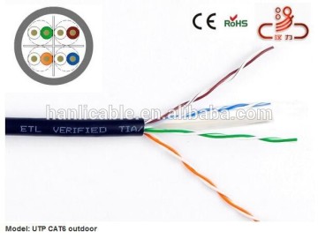 2015 hot-selling UTP CAT6 PE jacket outdoor cable