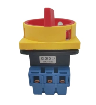 Control Panel: LW30 Motor Reversing Switch with Voltmeter and Ammeter, 63A Capacity - ON/OFF Functionality