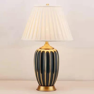 Green Ceramic Base Table Lamp for Bedroom and Living Room