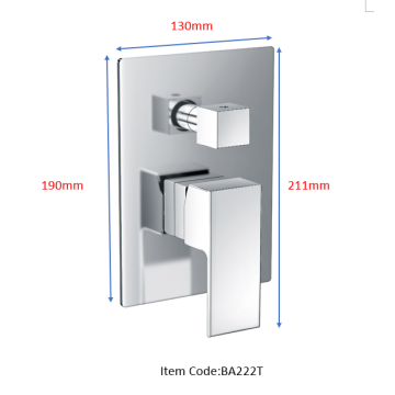 Brass Square Multi-Function Conceal Mixer