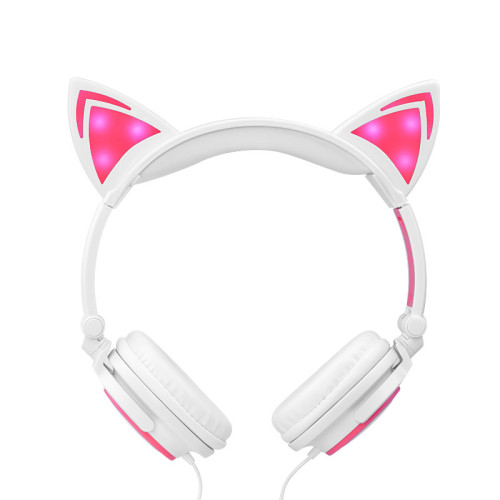 glowing cat ear professional headphone for kids