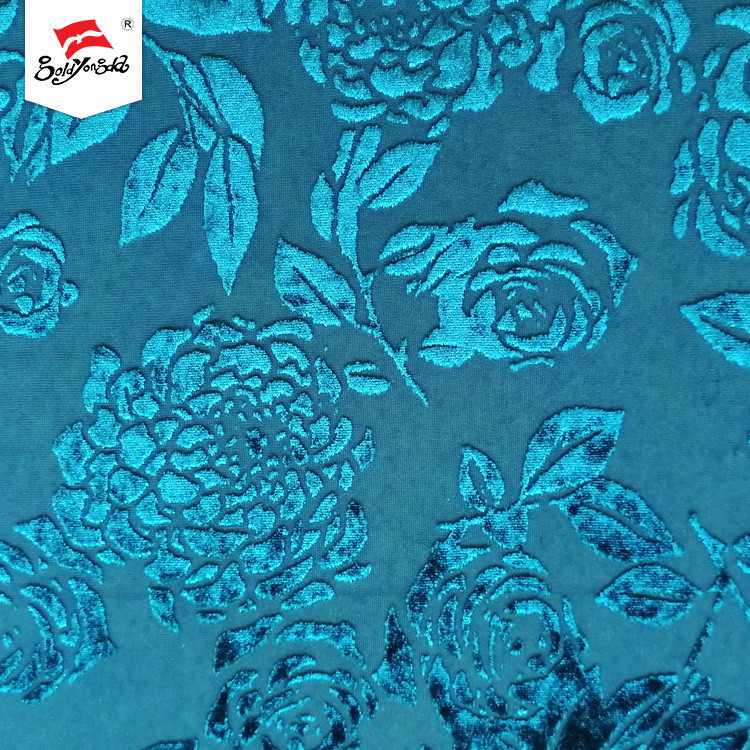 Floral Velvet Burnout Fabric