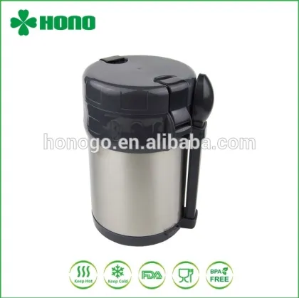 3-compartment stainless steel vacuum insulated thermos lunch box / food container