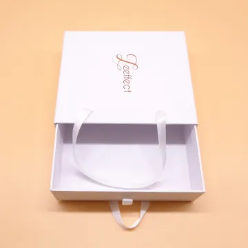 White Soft Touch Drawer Rigid Paper Gift Box