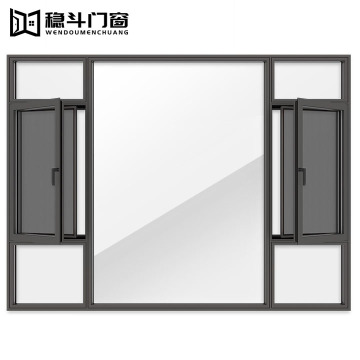 Black Aluminium Soundproof Casement Windows