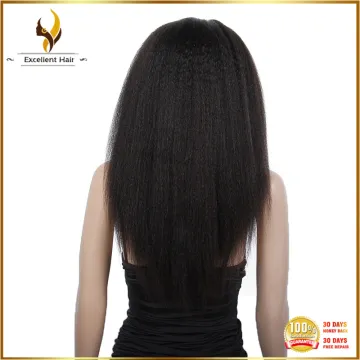 Wholesale wig from china 8a grade brazilian hair kinky straight human hair lace front wigs