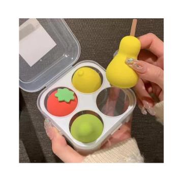Fruit Makeup Blender Sponge Case Set of 4PCS