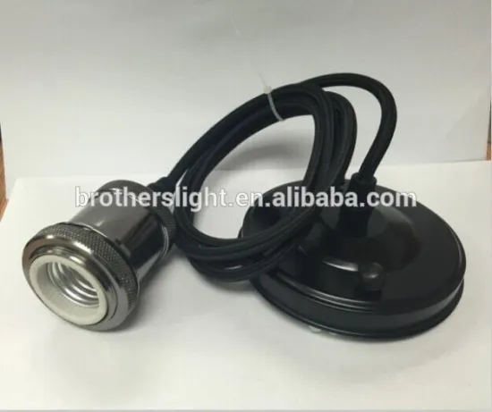 Hot sale antique vintage copper light lamp holder with wire and ceiling cup