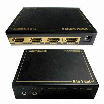 4 x 1 HDMI® Switches with IR, 5V DC Power Supply, 10.2Gbps Data Transfer Speed