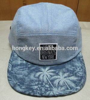 5 panel camp denim canvas hat