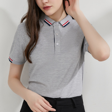 Puur katoenen poloshirt kan worden aangepast afdrukken