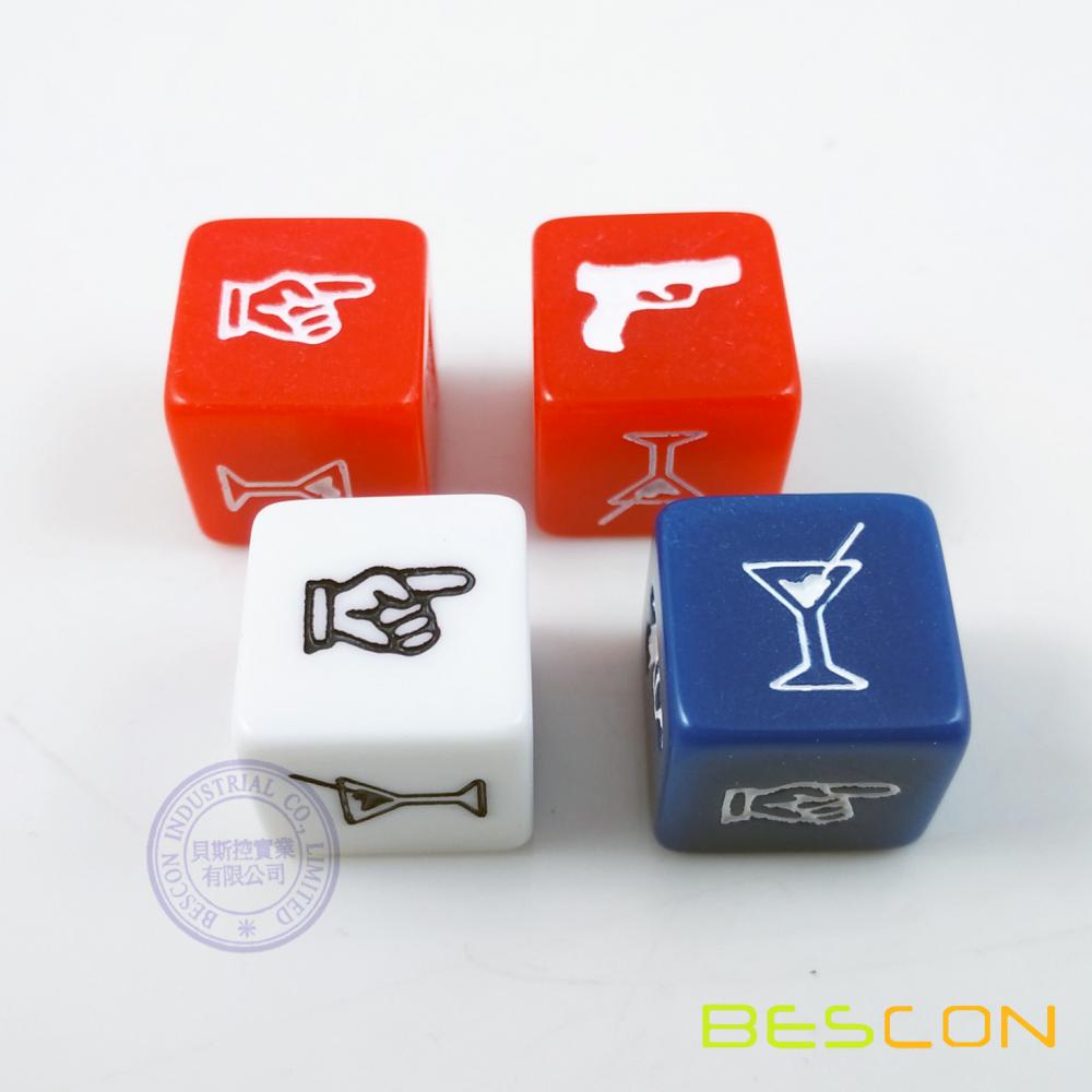 Colorful Blank Dice, counting cubes