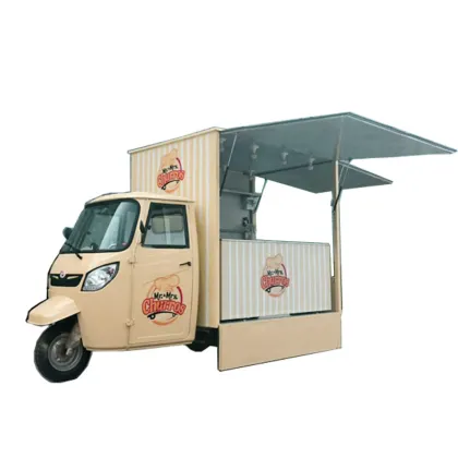 Hanyi Piaggio Ape Electric Tricycle Food Truck for Ice Cream Sales