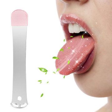 Silicone Tongue Cleaner Brush for Fresh Bad Breath and Oral Hygiene