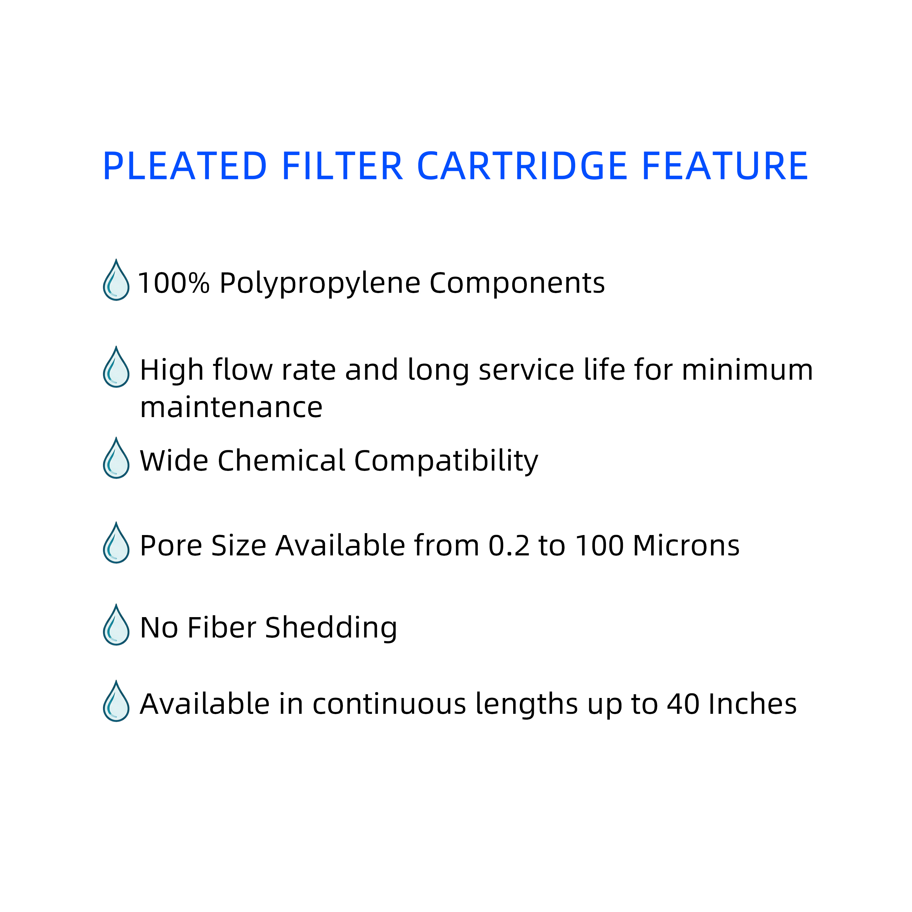 8.pleated filtercartridge feature