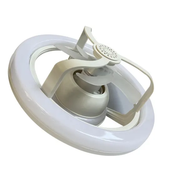 RGB Home E27 Moving Head 360 Rotating Dimmable Smart LED Ceiling Fan Light Bulb with Remote Control
