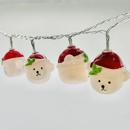 Tengyuan 10 LED Novelty Christmas Teddy Bear Lights String