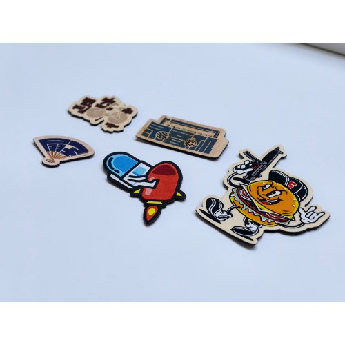 Étiquette tissée style rétro enfance