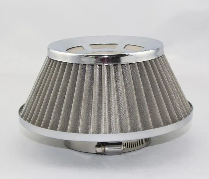 Black Flat 3in Auto Air Filter Universal per tubo di aspirazione dell'aria auto