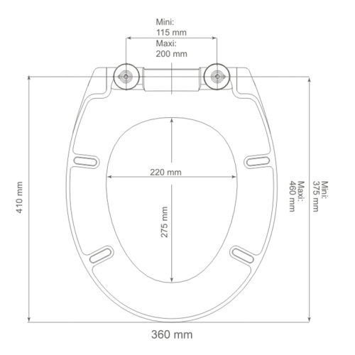 European Soft Close Back To Wall Toilet Seat