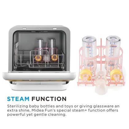 Portable Countertop Dishwasher with 8 Programs - 6 Place Settings Mini Dishwasher for Speed and Baby Care