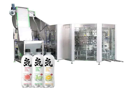Automatic carbonated water processing beverage plant