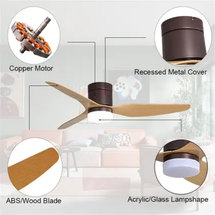 Low noise ceiling lights fan for house hold