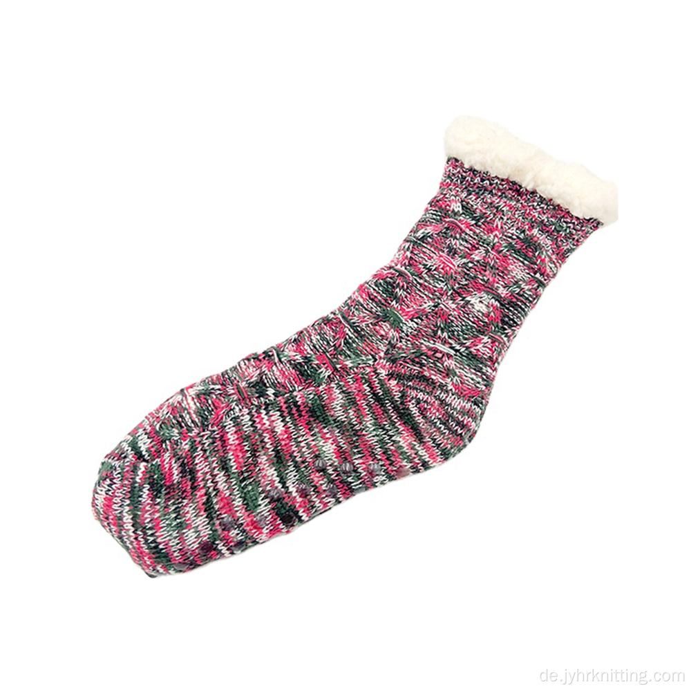 Anti -Slip süßer Cartoon Chenille Slipper Socken Winter