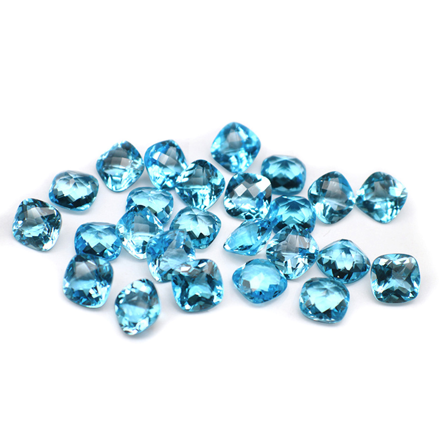 Loose Faceted Swiss Blue Topaz Gemstone