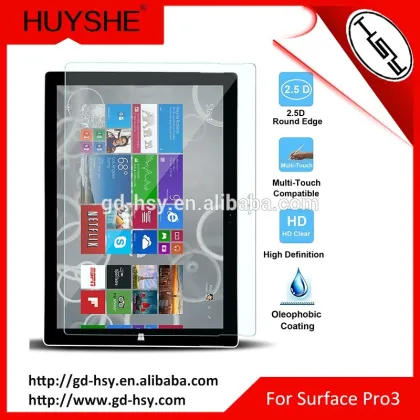 HUYSHE laptop tempered glass screen protector for Microsoft surface pro 3/4